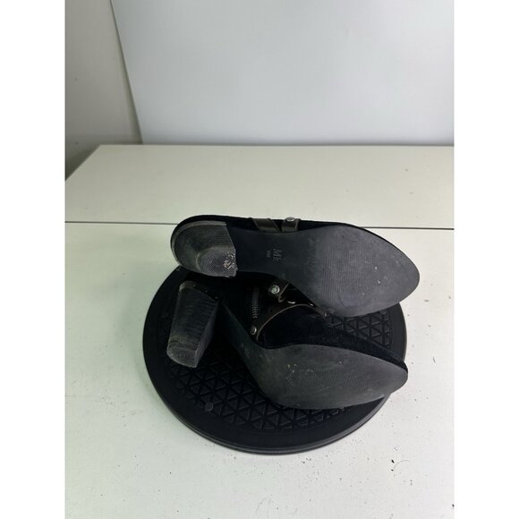 Mia Limited Edition Black Leather Studded Jeweled Ankle Boots Women’s Size 9M - Picture 3 of 10